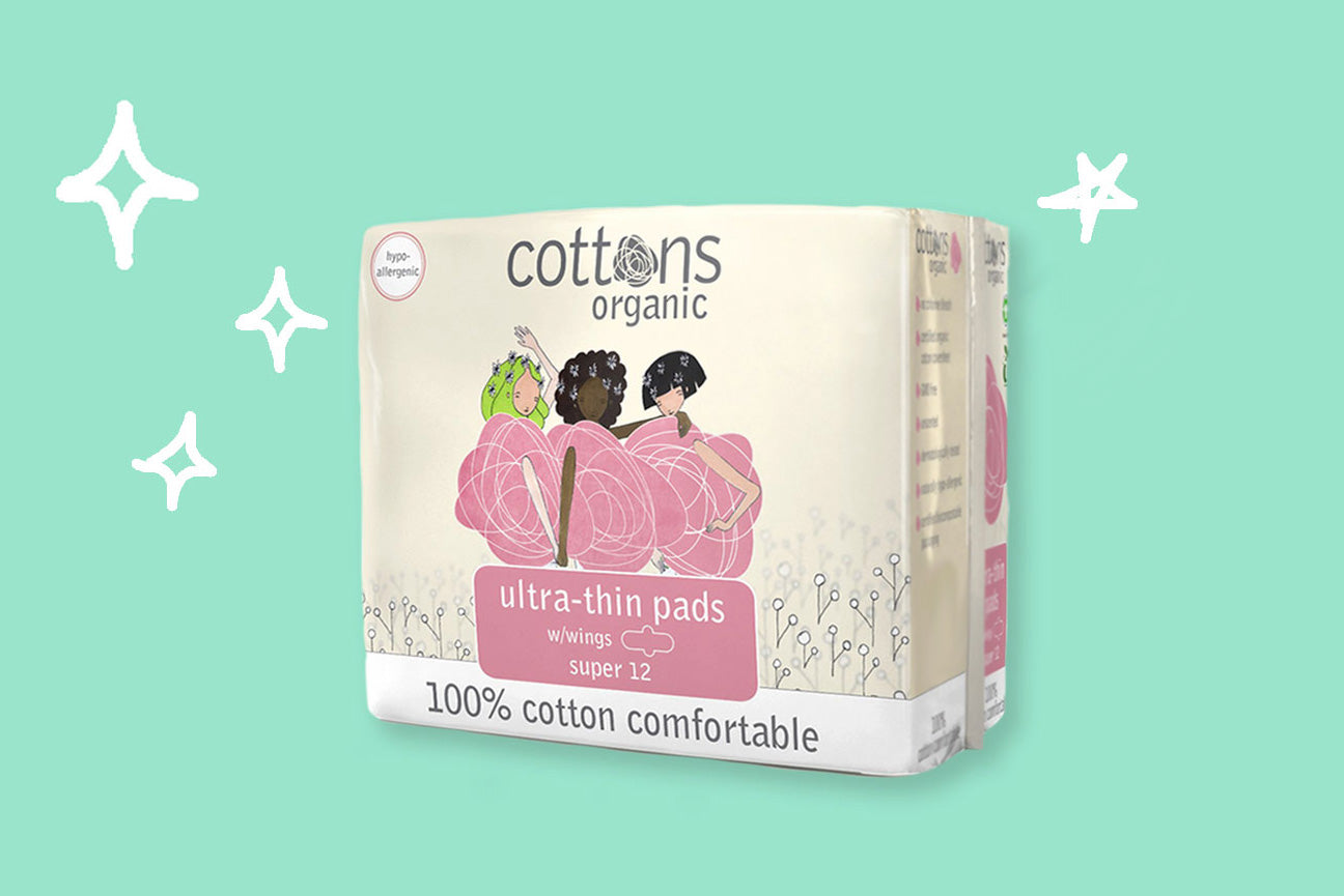 Cottons Organic Ultra Thin Super Pads with Wings